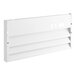A white rectangular Avantco front grille with three lines of holes.