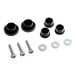A set of black screws and bolts for a Lavex Janitor Cart.
