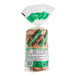 A bag of Just Bagels Authentic New York Onion Bagels with a green and white label.