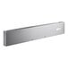 A stainless steel rectangular cover panel with a hole in the middle.