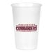 A white Creative Converting plastic cup with red text that says "Washington Commanders"