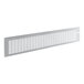 A black metal vent cover with a grid pattern.