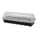 A white plastic DayMark LabelSafe 7-slot label dispenser.