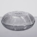 An Arcoroc glass compote bowl with a flower pattern.