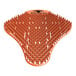 A mango scented WizKid Stingray urinal screen with spikes on it.