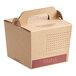 A white Sabert plastic container and lid set in a brown cardboard box with a handle.