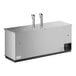 A large rectangular stainless steel box with two metal taps.