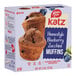 A box of Katz Gluten-Free Individually Wrapped Zucchini Blueberry Muffins on a table.