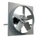 A metal Canarm direct drive wall exhaust fan with circular blades.