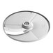 AvaMix Revolution 3/8" Slicing Disc, a circular metal object with a metal blade and a hole in the center.