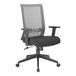 A Boss black office chair with a mesh back.