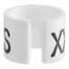 A white ring with black letters that say "XXXS"