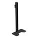 A black metal galvanized steel gate stop post.