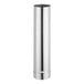 A stainless steel cylindrical cup dispenser with a metal handle.