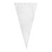 A white triangle shaped object.