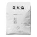 A white bag of BKG Brazil Black whole bean coffee with the BKG Coffee Roasters logo.