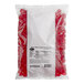 A bag of Albanese Berry Red Gummi Raspberries on a white background.