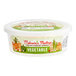 A white container of Melanie's Medleys vegetable cream cheese spread.