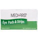 A package of Medique eye pads and strips.