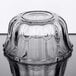 A clear glass Libbey Supreme Liner bowl on a black surface.