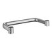 A chrome U-shaped handle for Regency shelving units.