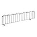 A chrome metal Regency slanted shelf divider with four bars.