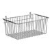 A chrome wire storage basket for Regency wire shelving.