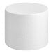 A white cylinder with a white background.