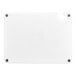 A white plastic Choice cutting board with a handle and rulers.