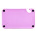 A purple plastic Choice cutting board with black grips and rulers.