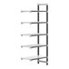 A white metal Cambro XTRA Camshelving unit with shelves.