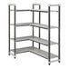 A grey metal Cambro Camshelving Elements XTRA add-on unit with shelves.