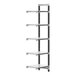 A Cambro Camshelving Elements XTRA 5-Shelf Add-On Unit with black legs.