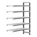 A white Cambro Camshelving Elements XTRA 5-shelf add-on unit.