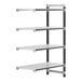 A white Cambro Camshelving Elements XTRA vented add-on unit with 4 shelves.