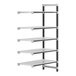 A Cambro Camshelving® Elements XTRA vented shelf with four shelves.