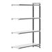 A white metal Camshelving Elements add-on unit with four shelves.