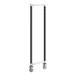 A black and white Cambro Camshelving track system mobile post kit.