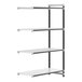 A white Cambro Elements XTRA 4-shelf add-on unit.