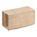 A large stack of brown Tork dinner napkins.