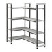 A grey metal Camshelving® Elements XTRA add-on unit with shelves.