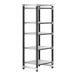 A black metal Cambro Camshelving Elements XTRA 5-shelf unit.