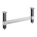 A white rectangular Cambro Camshelving® dunnage stand with a black metal frame.