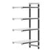 A white rectangular Cambro Camshelving® Elements Xtra solid add-on shelf with a black border.