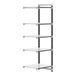 A white Cambro Camshelving® Elements XTRA 5-Shelf Add-On Unit.