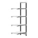 A white Cambro Camshelving Elements XTRA add-on unit with four shelves.