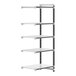A white Camshelving® Elements XTRA 5-shelf add-on unit with black trim.