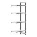A white Cambro Camshelving Elements XTRA 4-shelf add-on unit.