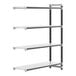 A white Cambro Camshelving Elements add-on unit with 4 shelves.