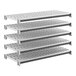 A five-shelf vented shelving kit with a gray finish, designed for storage and organization.